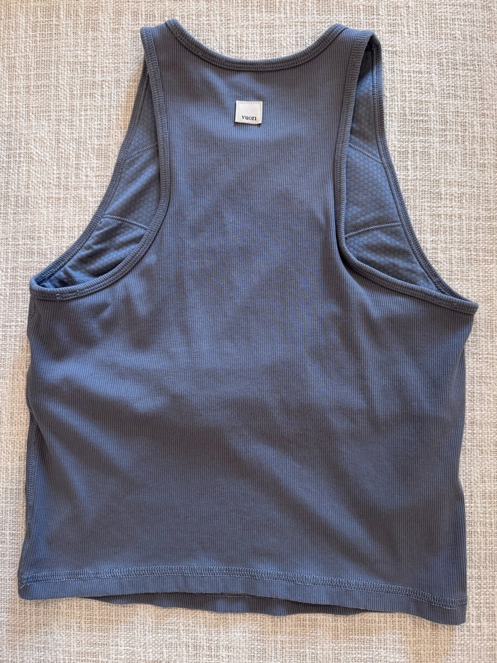 Vuori Pose Plyo Tank without soft cups, Size: Small, Color Slate Blue - Picture 3 of 7